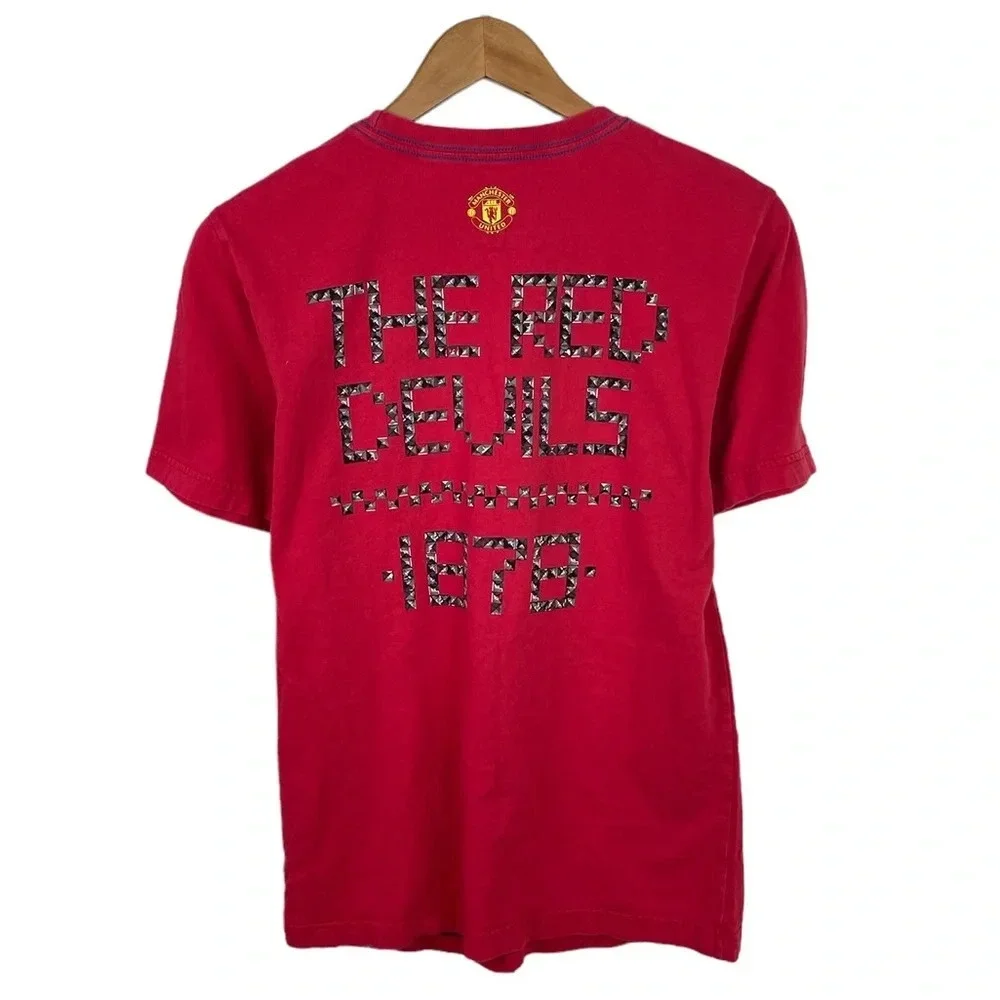 TS44 Mens Nike Standard Fit Manchester United Soccer T Shirt S